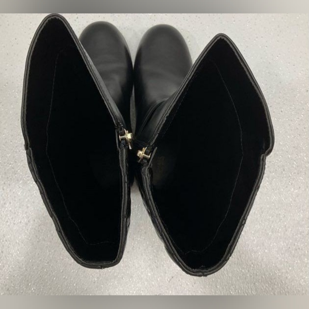 Michael Kors MK Black Quilted PU Riding Boots MK910546C Size 5 - Picture 6 of 7